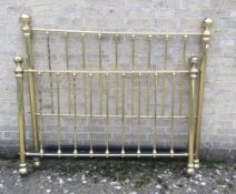 A brass double bed