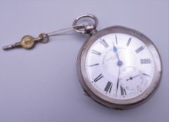 A 935 silver pocket watch, the dial inscribed ''Makers to the Admiralty Kendal and Dent, London''.