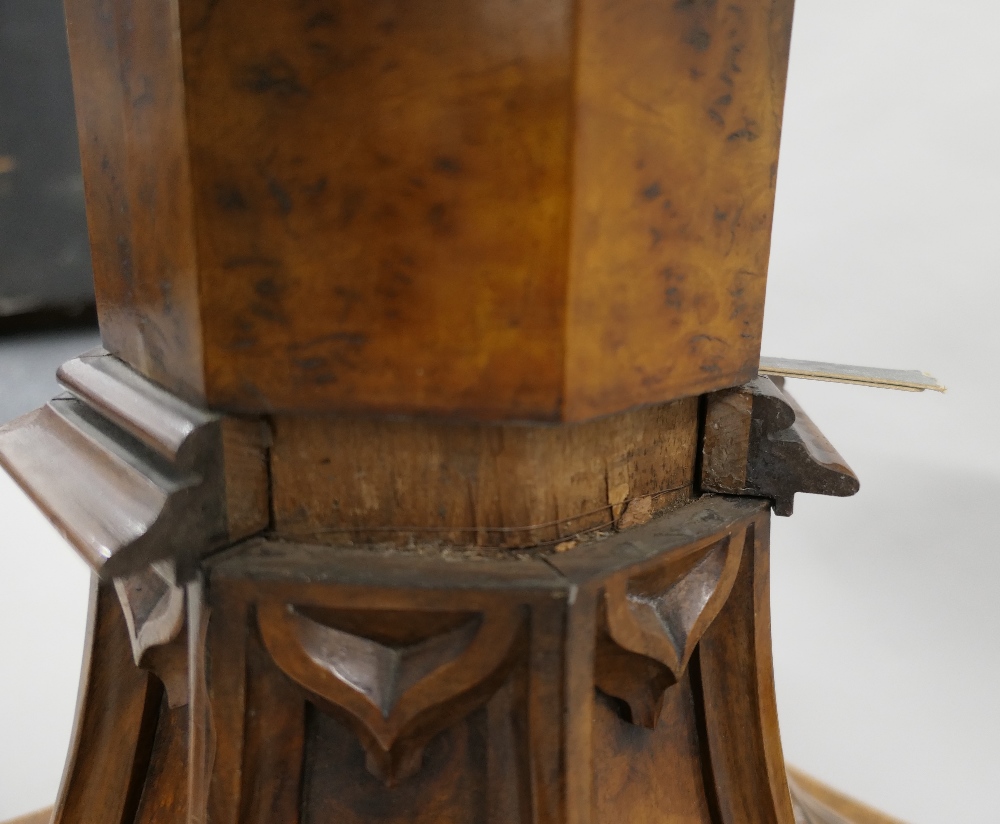 A Victorian burr walnut octagonal loo table. 144 cm wide. - Image 16 of 24