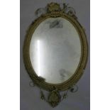 A 19th century gilt framed mirror.