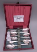Six Old English pattern teaspoons by George Wintle of London (1801-1819). 72.4 grammes.