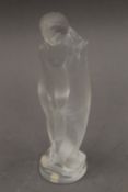 A Lalique style glass figure. 22 cm high.