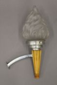 An Art Deco wall light. 33 cm high.