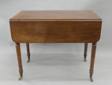 A Victorian mahogany Pembroke table. 90 cm long.