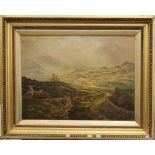 Welsh Landscape with Sheep, oil, signed FRED ROBERTSON, framed. 59.5 x 44.5 cm.