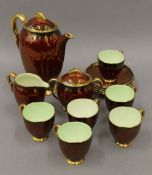 An Art Deco Carltonware 'Rouge Royale' coffee set.