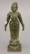 An 18th century Indian bronze figure. 22.5 cm high.