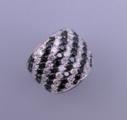 A silver dress ring. Ring size O.