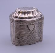 A Dutch silver patch box. 4 cm high.