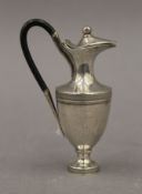 A 19th century French miniature silver ewer. 10.5 cm high. 93.3 grammes total weight.