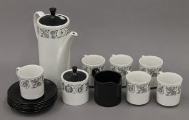 A Myott coffee set 'silhouette' design.