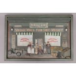A painted wooden grocery shop sign. 75.5 x 50.5 cm.