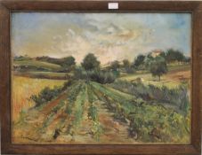 M RUIZ, Spanish Landscape, oil, signed, framed. 71.5 x 52.5 cm.