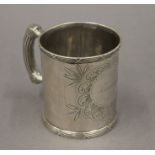 A Russian silver Christening mug, inscribed Kenneth. 8 cm high. 4.9 troy ounces.