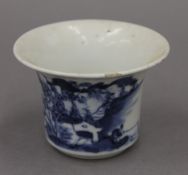 Two Chinese porcelain tea bowls. The largest 11 cm diameter.