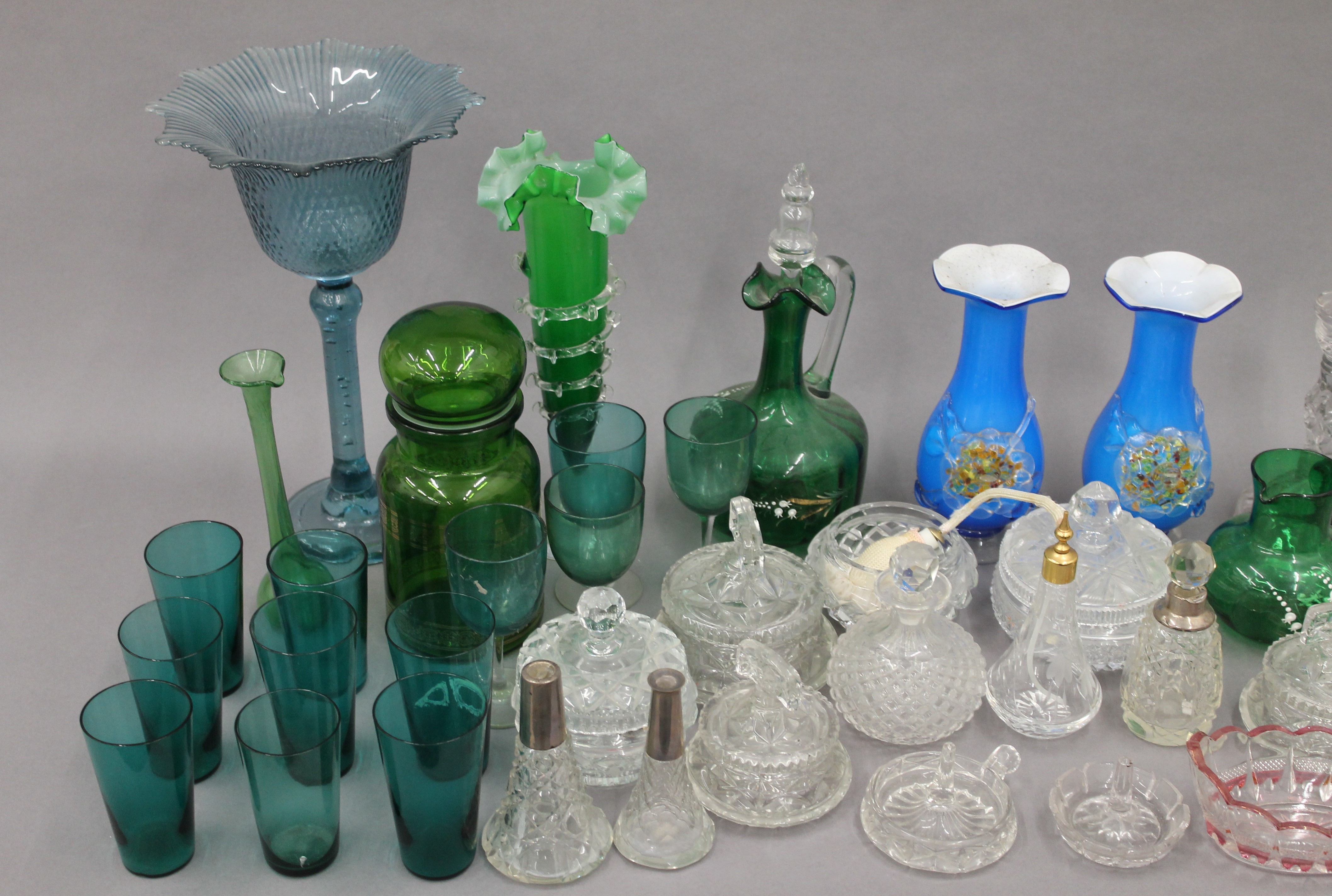 A quantity of coloured and clear glassware. - Image 2 of 3