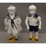 A pair of child mannequins. Each approximately 82 cm high.