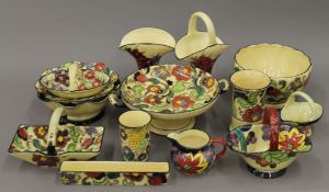 A collection of Tuscan Decoro pottery.