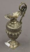 A miniature antique silver ewer, impressed mark G Accarisi Firenze. 11.5 cm high. 72 grammes.