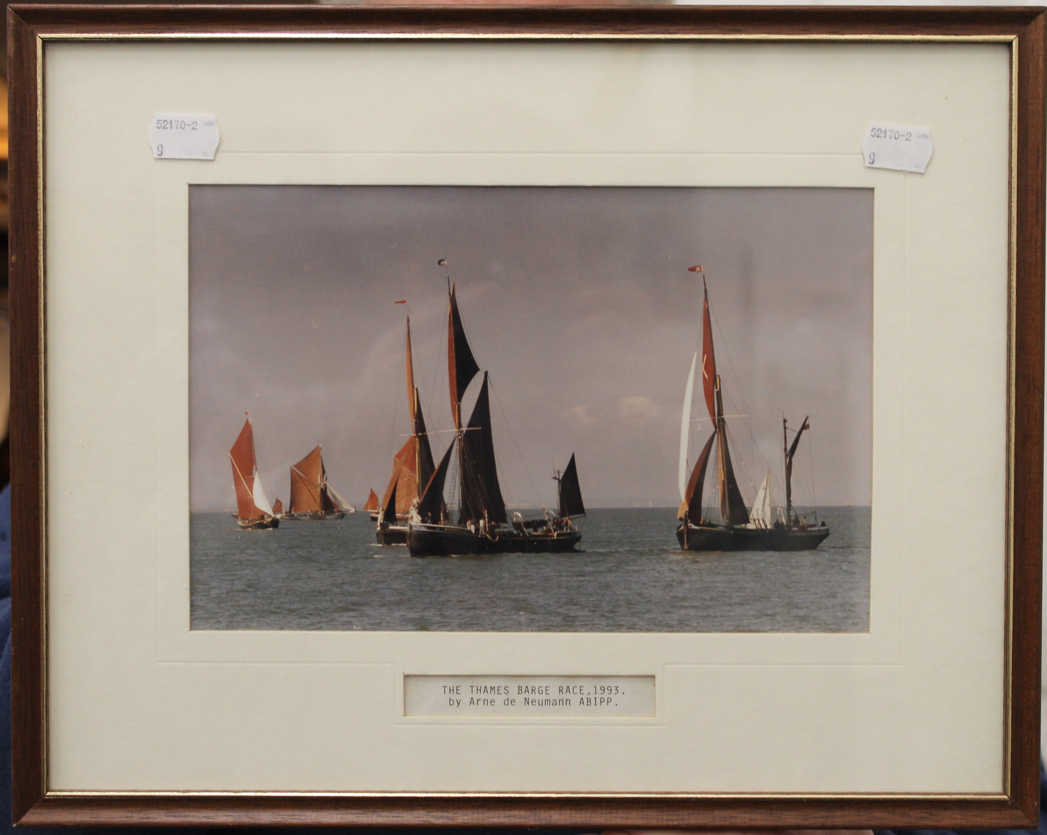 An antique map of Dorset and a framed Thames Barge Race photograph. The former 52 x 40.5 cm. - Image 4 of 4