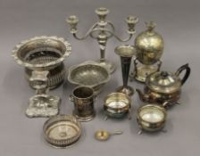 A quantity of various silver plate.