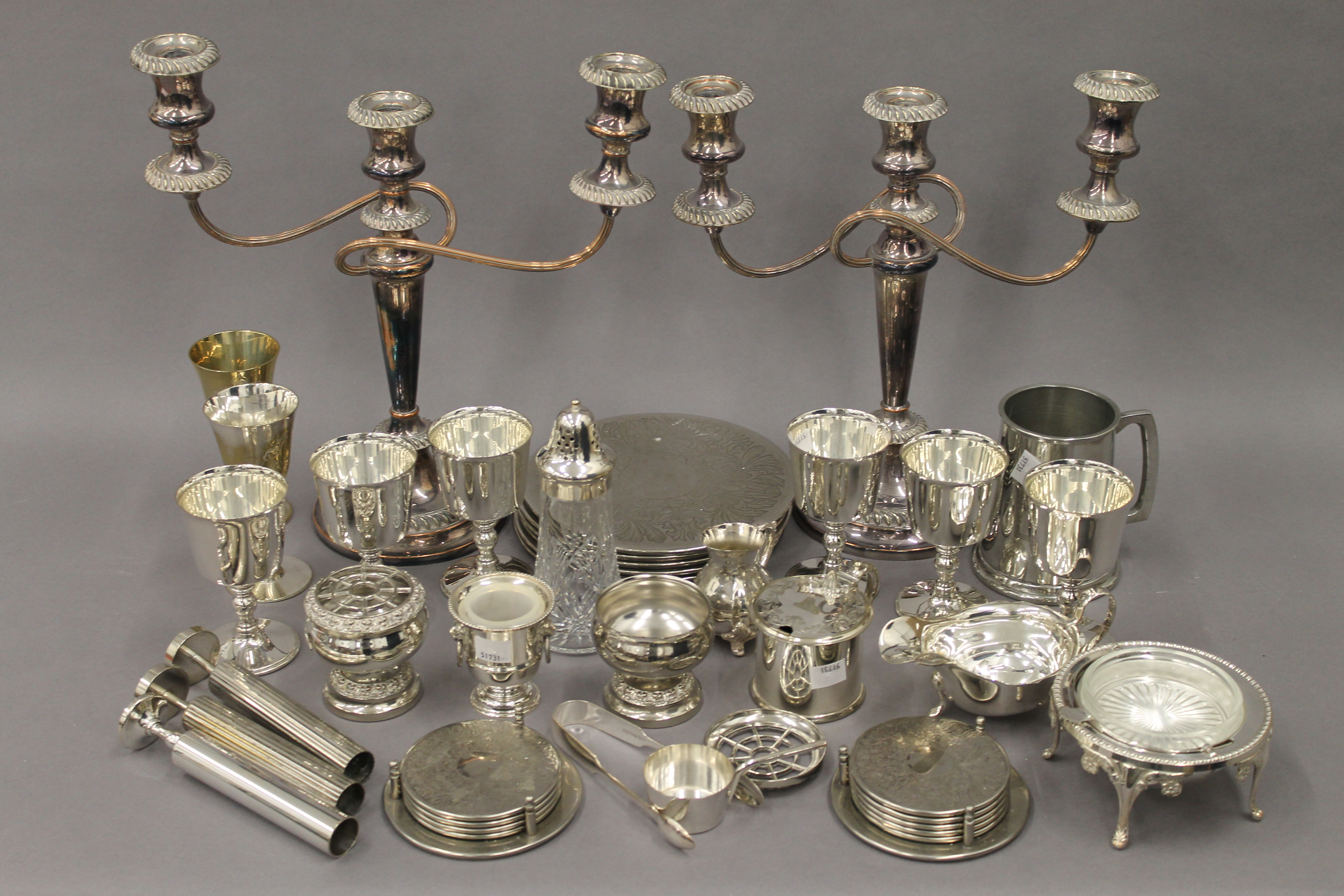 A quantity of miscellaneous silver plate
