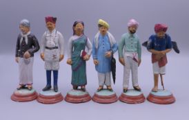 A small collection of various Indian figures. The largest 11 cm high.