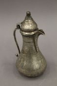 An antique engraved silver ewer, probably Persian. 19.5 cm high. 14.3 troy ounces.