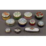 A quantity of Crummles and Halcyon Days enamel boxes, etc.