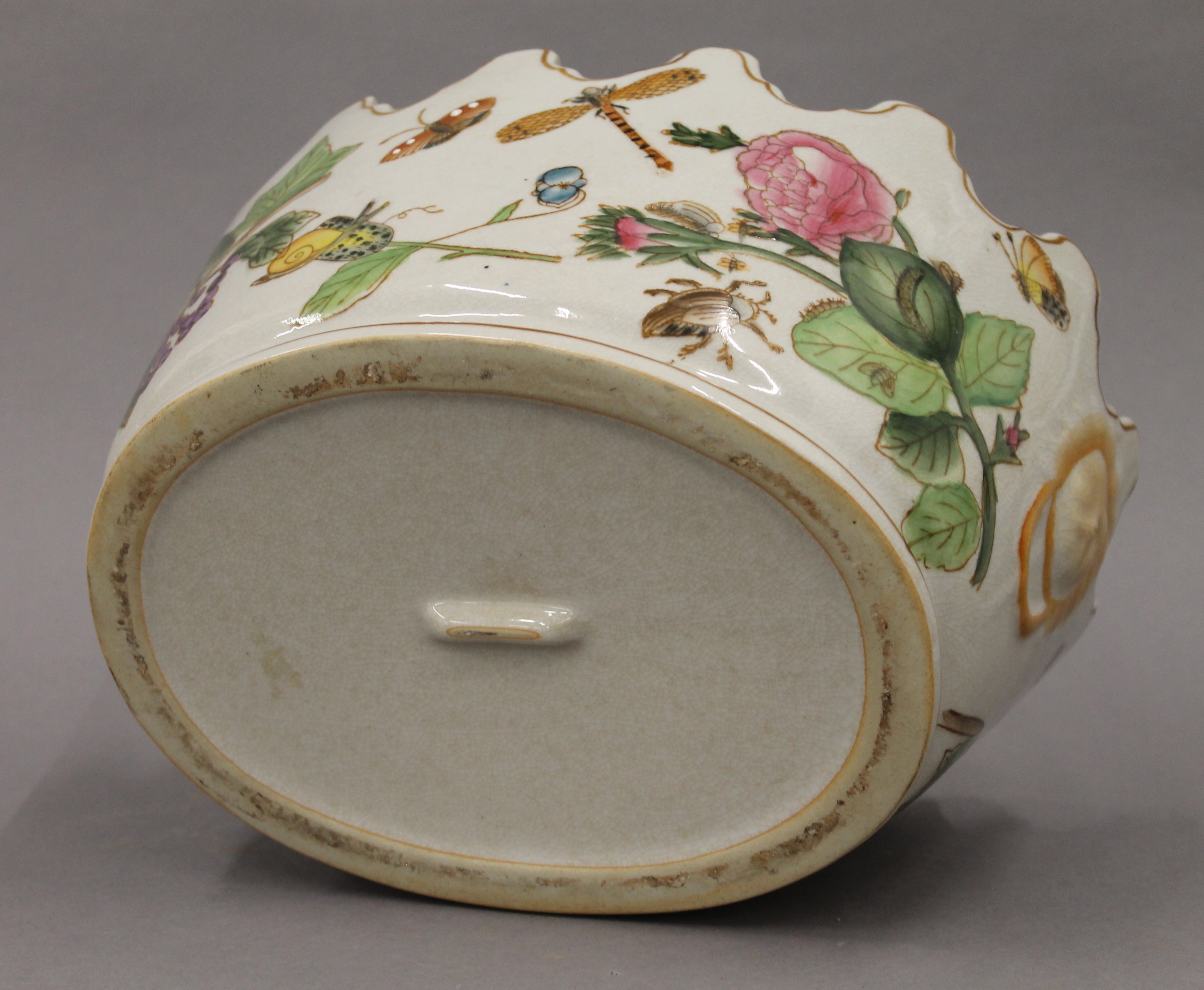 Two decorative porcelain planters. 30.5 cm wide. - Image 4 of 4