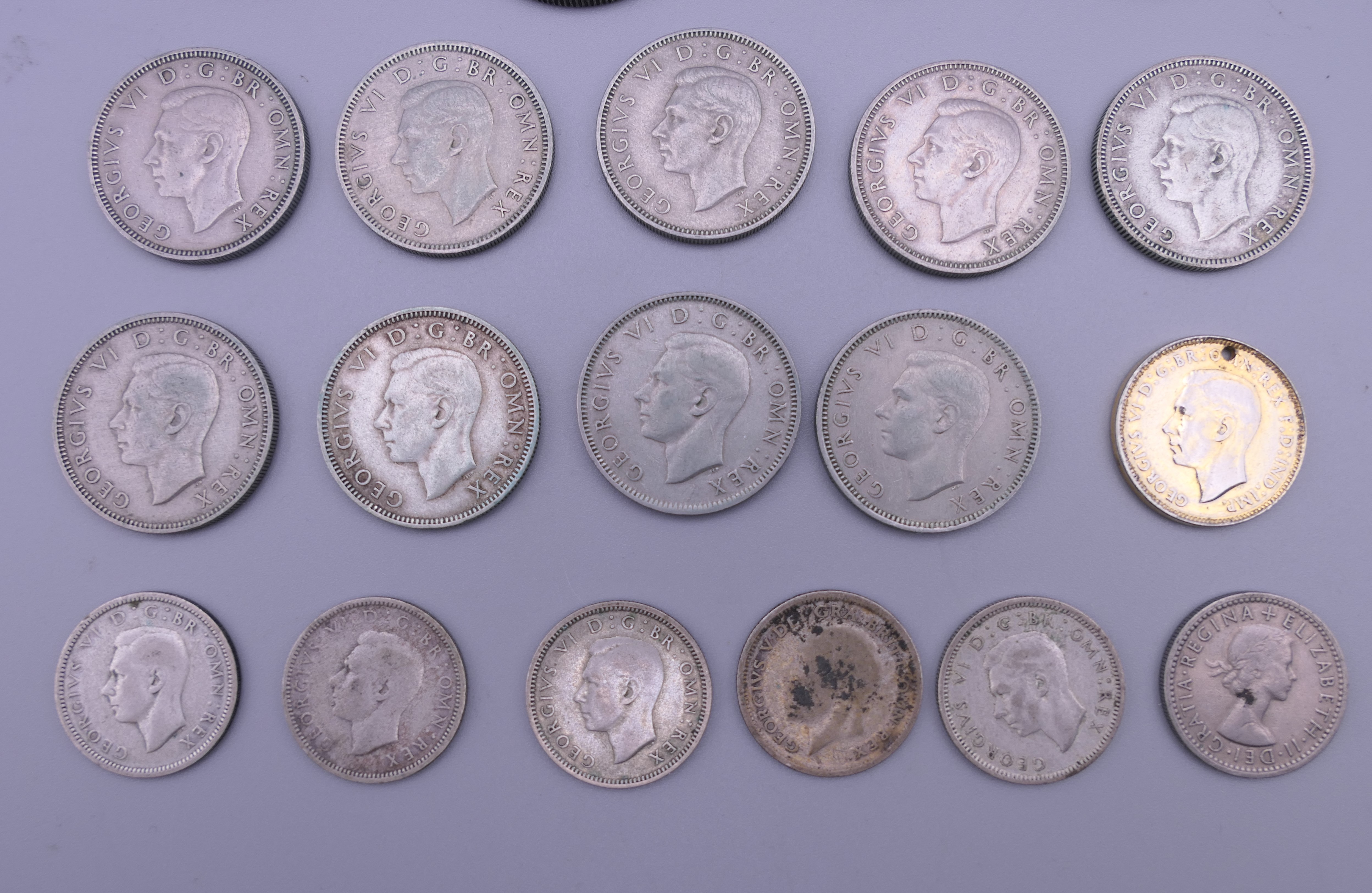 A collection of George VI coins, including pre 1947. - Image 2 of 5