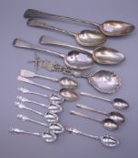 A quantity of various silver spoons, including Continental. 16.7 troy ounces.
