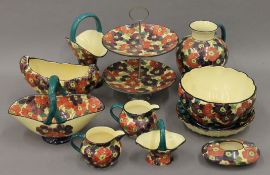 A collection of Tuscan Decoro pottery