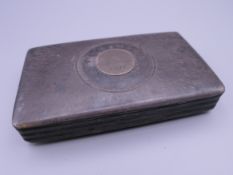 A Dutch silver tobacco box. 13 cm wide. 160 grammes.