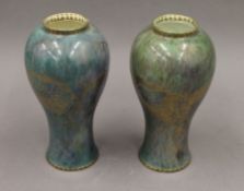 A pair of Wedgwood dragon lustre vases. 23.5 cm high.