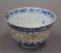 A Chinese porcelain rice bowl. 10 cm diameter.