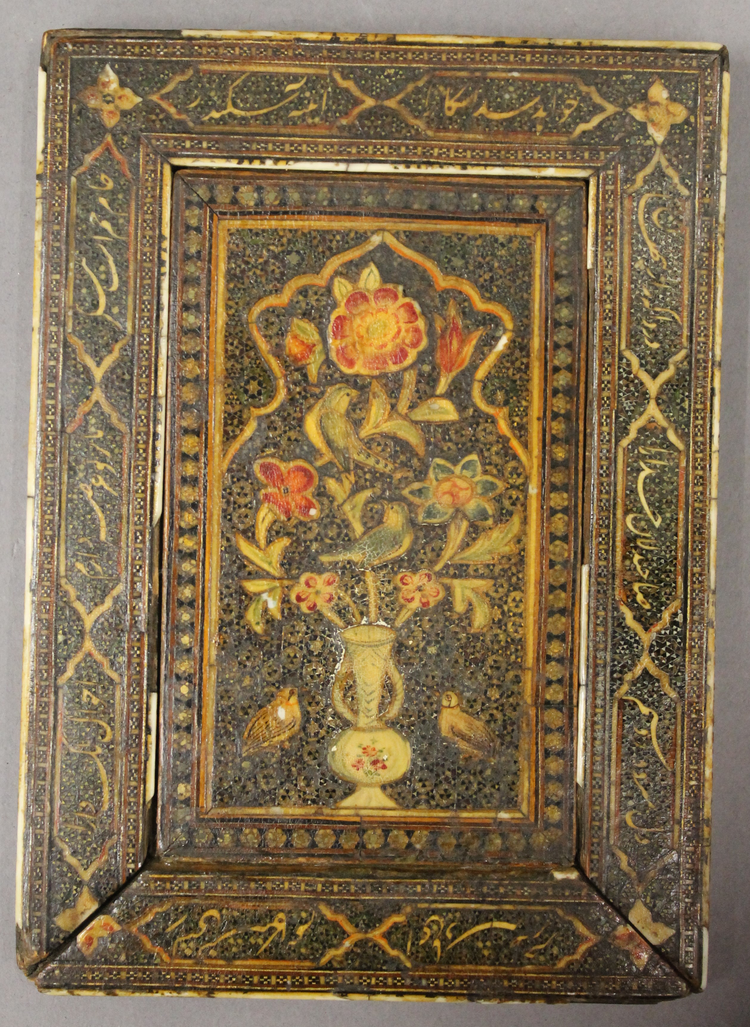 An 18th/19th century Indian mirror case. - Image 2 of 4