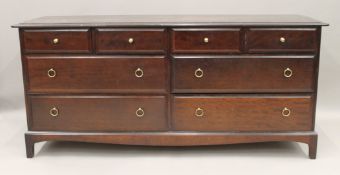 A Stag chest of drawers. 156 cm wide.