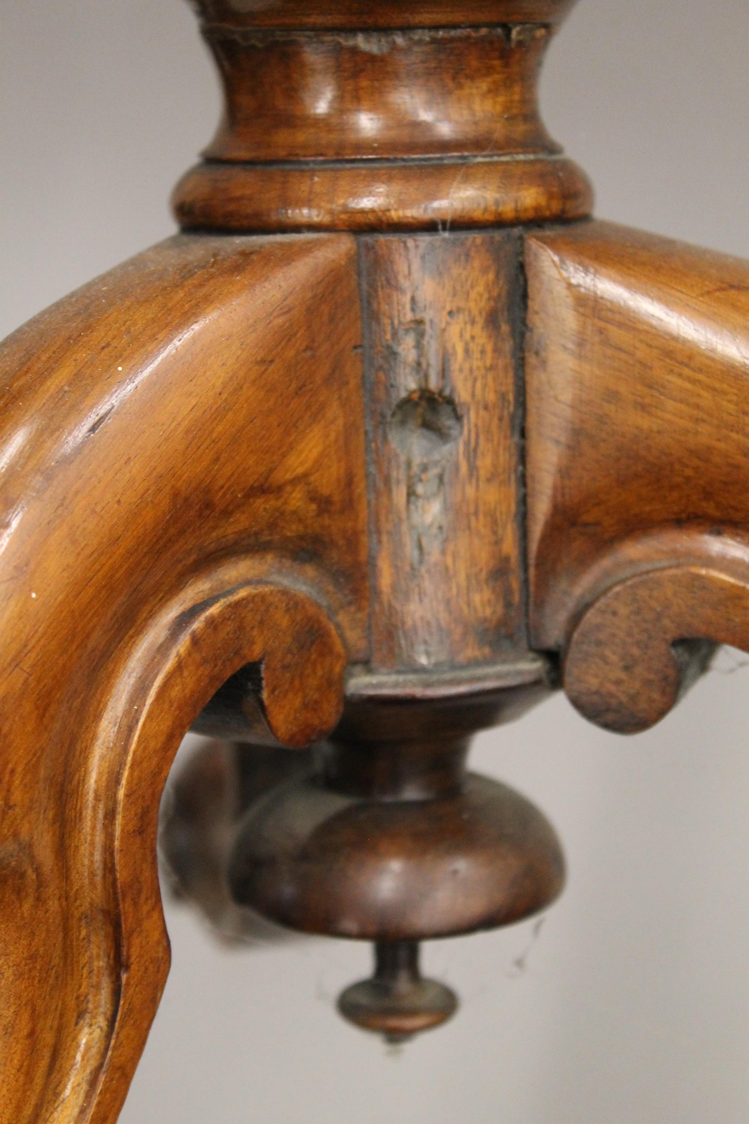 A Victorian inlaid walnut tripod table. 60 cm wide. - Image 5 of 6