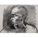 KATIE BAILEY (20th/21st century) British, Male Portrait, pastel; together with a Life Study,
