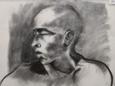 KATIE BAILEY (20th/21st century) British, Male Portrait, pastel; together with a Life Study,