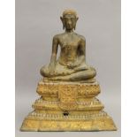 A bronze model of Buddha. 40 cm high.