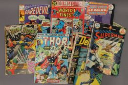 Ten various vintage comics.