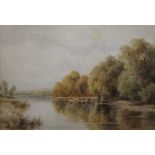 HENRY H PARKER, At Streatley on Thames and At Gilford Surrey, watercolours, a pair, signed,