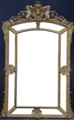 A 19th century French gilt framed wall glass,