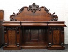 A Victorian mahogany sideboard. 205 cm wide.