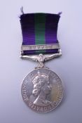 A British Military Elizabeth II General Service medal with Cyprus bar awarded to 23490098 GNR F