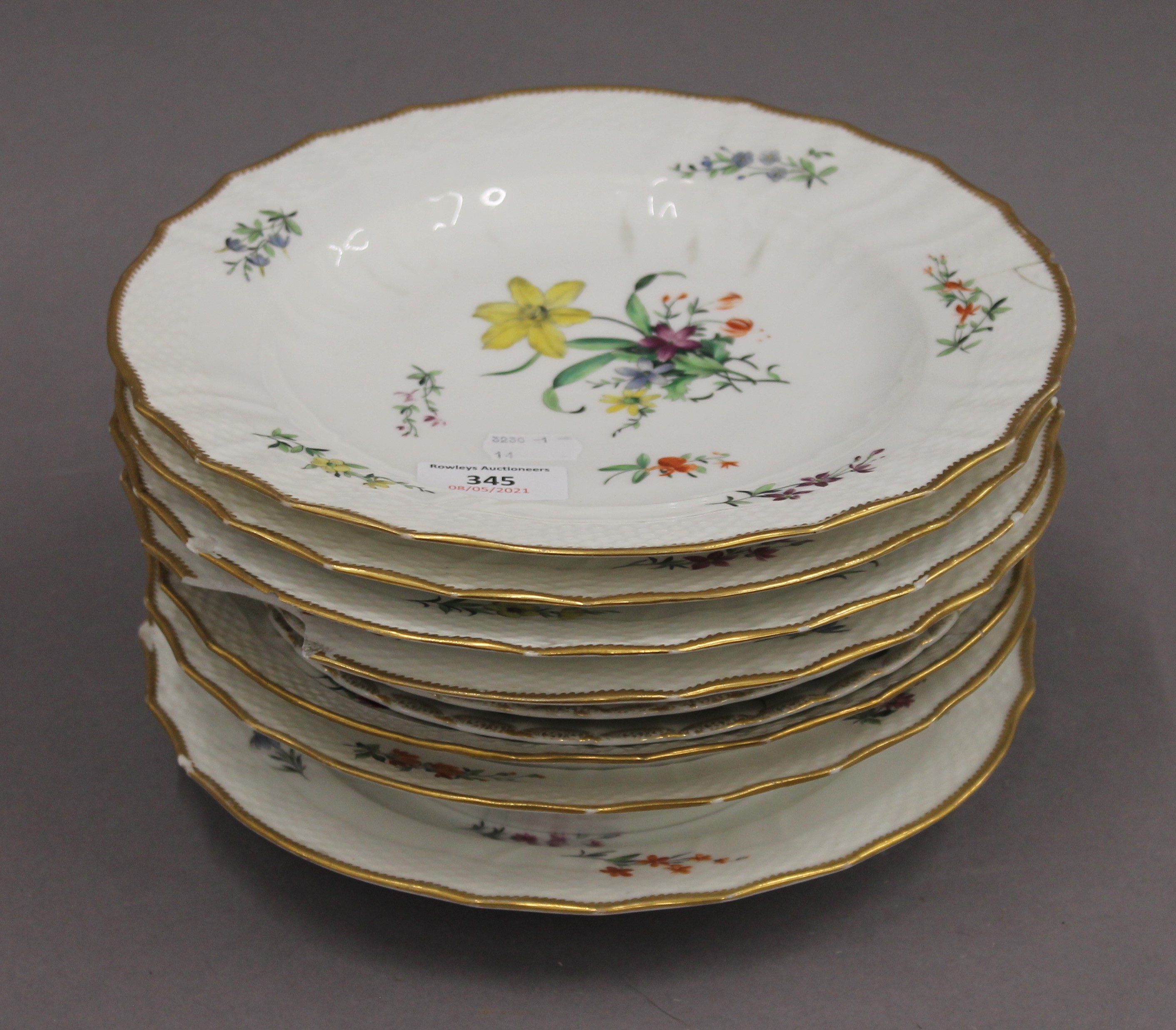 A quantity of Copenhagen porcelain florally decorated plates and dishes. - Image 2 of 18