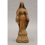 A 19th century carved boxwood model of The Virgin Mary. 20.5 cm high.
