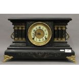 A 19th century W L Gilbert Clock Company pillared mantle clock. 46 cm wide.